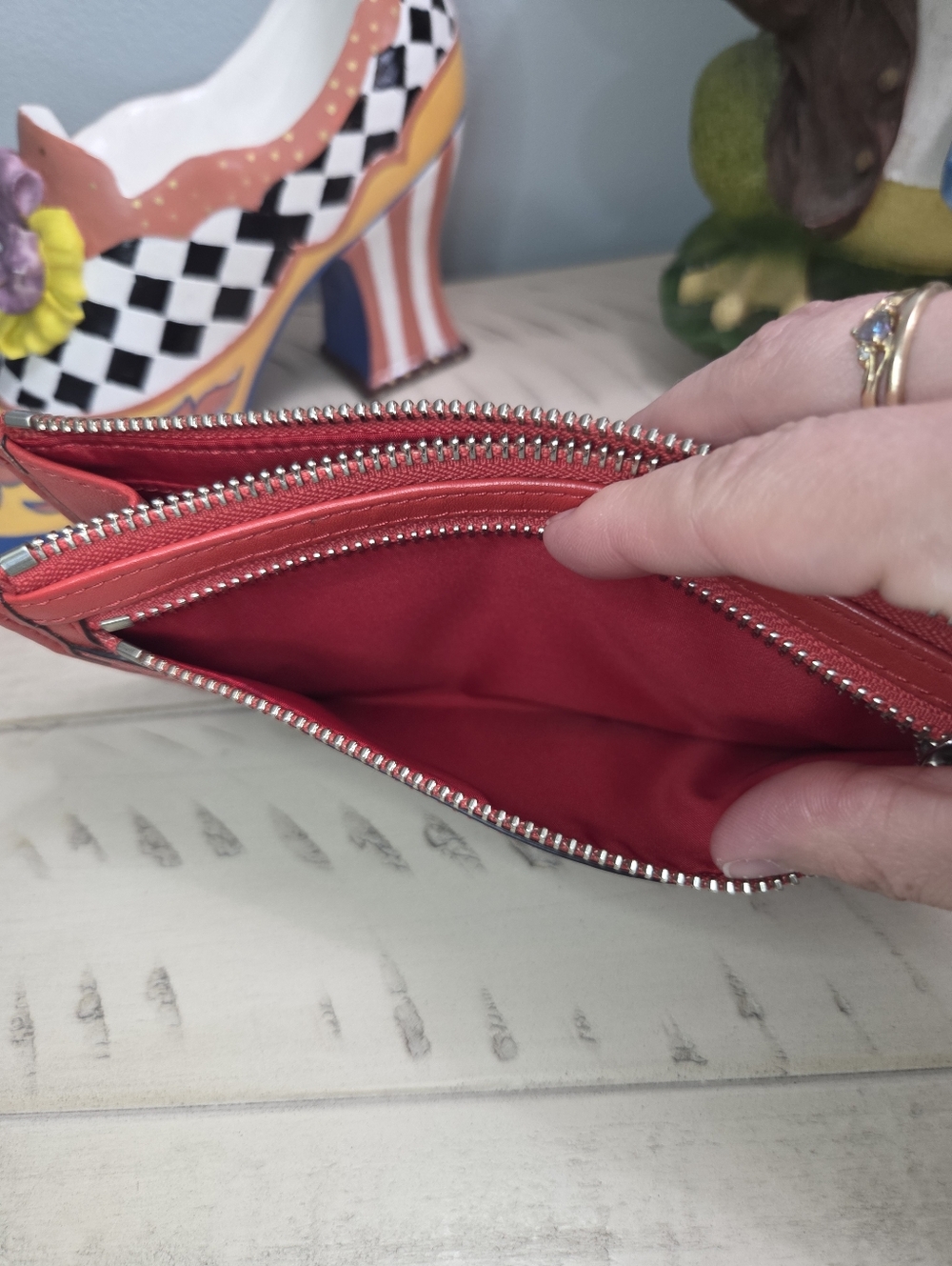 COACH Carnelia Legacy Ocelot Canvas Convertible Zipper Wallet Wristlet, EUC - Picture 12 of 14